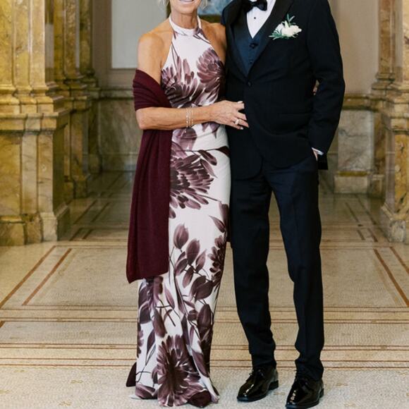 TWINSET Dahlia Print Maxi Dress Size S/Italian Size 42 - Picture 3 of 10